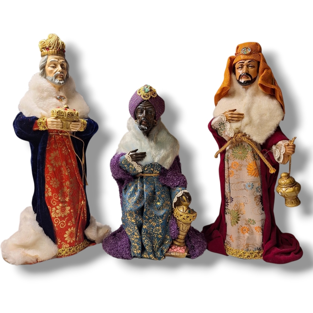 Kurt Adler Nativity Set Figurines Vintage Christmas 3 Wise Men Magi Japan